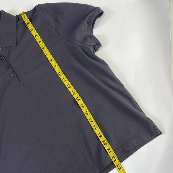 NWT Calia Pique Puff Sleeves Polo T-Shirt XXL Carbon Gray 3/4 Button Down Golf - Picture 15 of 16